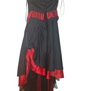 Elegant Black and Red Dress